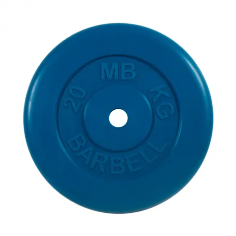 Диск обрезиненный синего цвета, 31 мм MB Barbell MB-PltC31-20