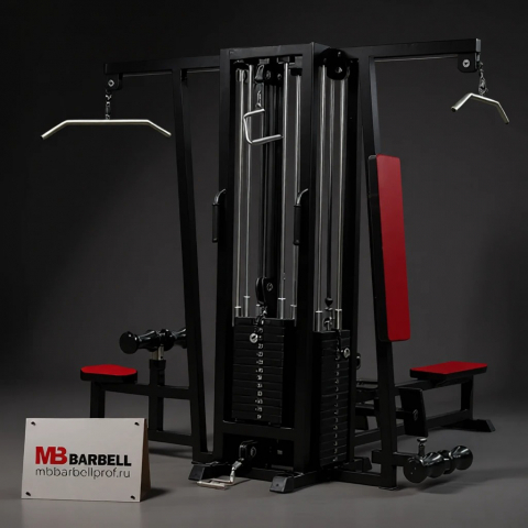 4-х позиционная станция с одинарной блочной рамкой МВ Barbell MB 3.16.1