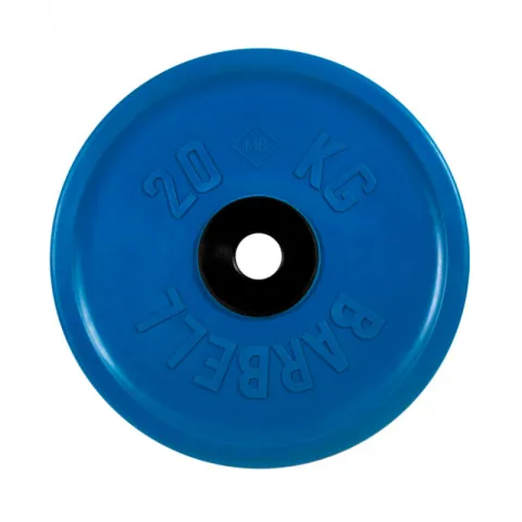 Диск обрезиненный, синий, евро-классик MB Barbell MB-PltCE-20
