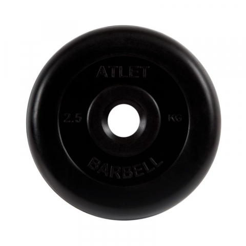 Диск обрезиненный Atlet, 2,5 кг 26 мм МВ Barbell MB-AtletB26-2,5