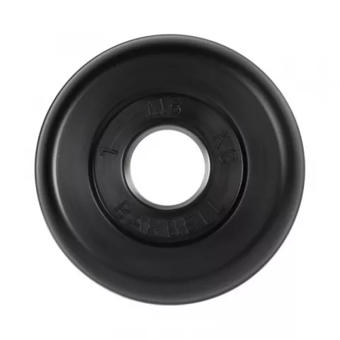 Диск обрезиненный, черного цвета, 31 мм MB Barbell MB-PltB31-1