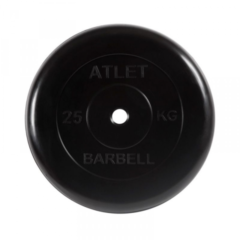 Диск обрезиненный Atlet, 25 кг 31 мм MB Barbell MB-AtletB31-25