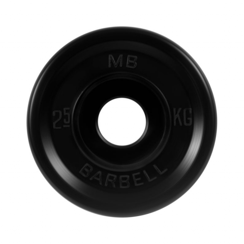 Диск обрезиненный, черный, евро-классик MB Barbell MB-PltBE-2,5