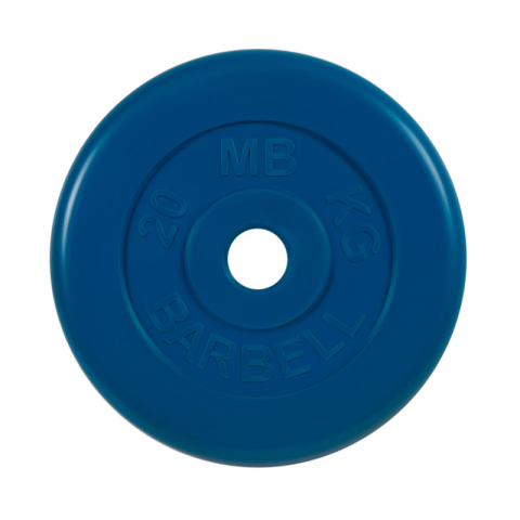 Диск обрезиненный синего цвета, 51 мм MB Barbell MB-PltC51-20