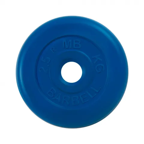 Диск обрезиненный, синего цвета 26 мм MB Barbell MB-PltC26-2,5