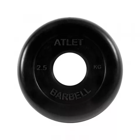 Диск обрезиненный Atlet, 2,5 кг 51 мм MB Barbell MB-AtletB51-2,5
