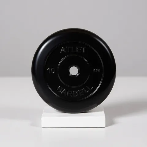 Диск обрезиненный Atlet, 10 кг 26 мм MB Барбел МВ-AtletB26-10