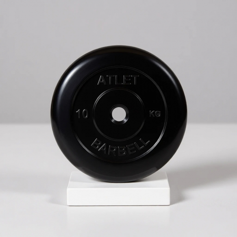 Диск обрезиненный MB Barbell Atlet, 10 кг 31 мм MB-AtletB31-10