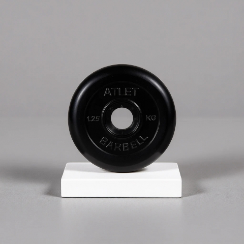 Диск обрезиненный Atlet, 1,25 кг 31 мм MB Barbell МВ-AtletB31-1,25