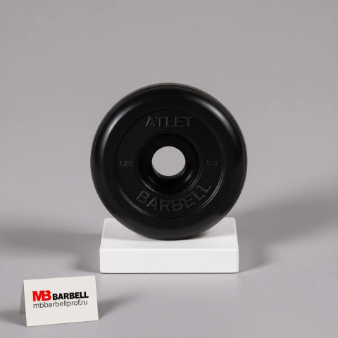 Диск обрезиненный Atlet, 1,25 кг 51 мм MB Barbell MB-AtletB51-1,25