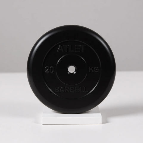 Диск обрезиненный Atlet, 20 кг 26 мм MB Barbell MB-AtletB26-20