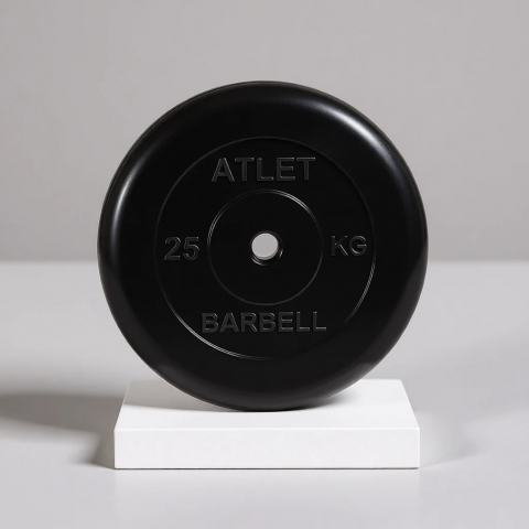 Диск обрезиненный Atlet, 25 кг 31 мм MB Barbell MB-AtletB31-25