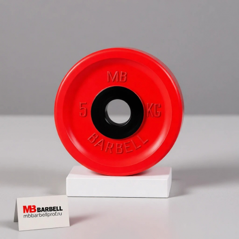 Диск обрезиненный, красный, евро-классик MB Барбел МВ-PltCE-5