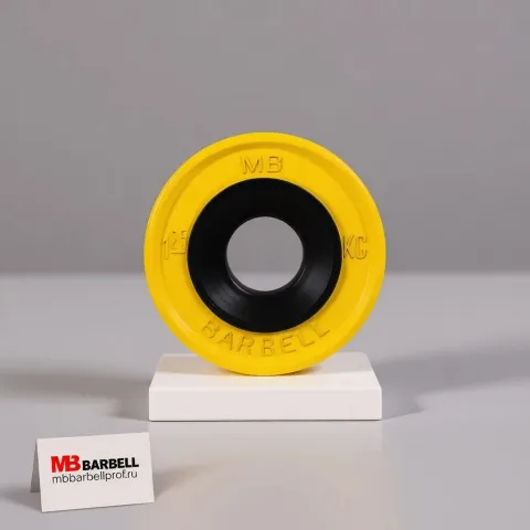 Диск обрезиненный, желтый, евро-классик МВ Барбел MB-PltCE-1,25