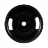 Диск обрезиненный, черный, евро - классик с ручками, 15 кг MB Barbell MB-PltBS-15