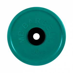 Диск обрезиненный, зеленый, евро-классик МВ Barbell MB-PltCE-50
