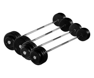 Штанги неразборные черные 32,5 - 40 кг (4 штуки), шаг 2,5 кг MB Barbell