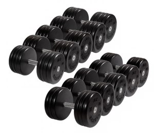 Гантельный ряд обрезиненный от 32-50 кг (10 пар) MB Barbell