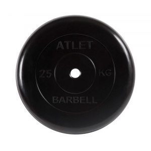 Диск обрезиненный Atlet, 25 кг 26 мм MB Barbell MB-AtletB26-25