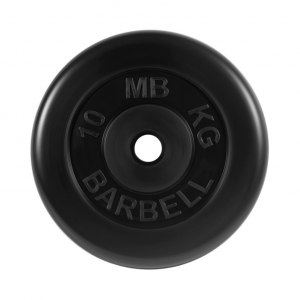 Диск обрезиненный, черного цвета 26 мм MB Barbell MB-PltB26-10