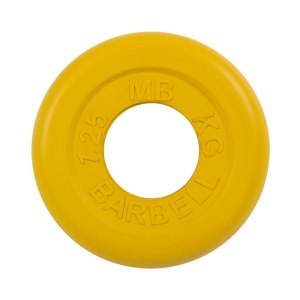 Диск обрезиненный желтого цвета, 51 мм MB Barbell MB-PltC51-1.25