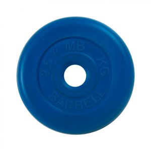 Диск обрезиненный, синего цвета 26 мм MB Barbell MB-PltC26-2,5
