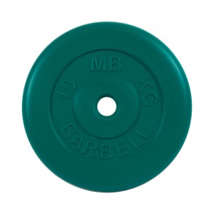 Диск обрезиненный, зеленого цвета 26 мм MB Barbell МВ-PltC26-10