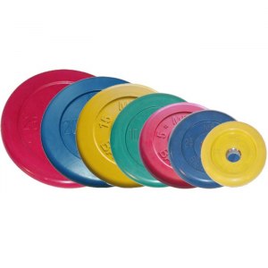Набор дисков, цветной комплект Barbell, D-51 мм, 1,25-25 кг, Стандарт