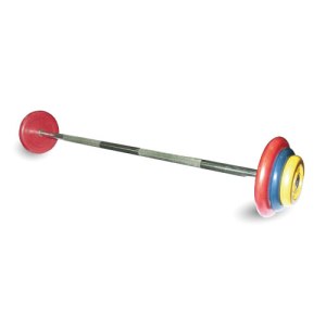 Штанга неразборная с цветными дисками MB Barbell MB-BarMW-C10