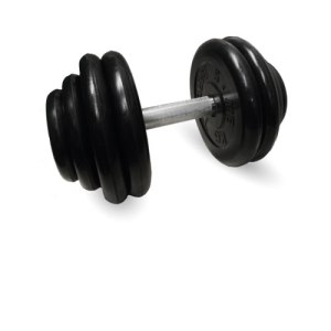 Гантель неразборная черная "Профи" 28.5 кг MB Barbell MB-FdbM-B28,5