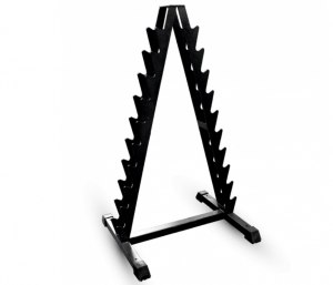 Стойка для хранения хромированных гантелей фитнес на 10 пар MB Barbell MB 1.03